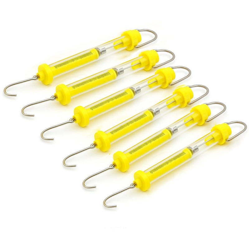 LOVLLE Set of 6 Plastic Tubular Spring Scales, 1N–50N Newton & Gram Calibrated Force Meters, Educational Dynamometer Set for Physics Classroom, Science Experiment, and Student Lab Use - Image 1